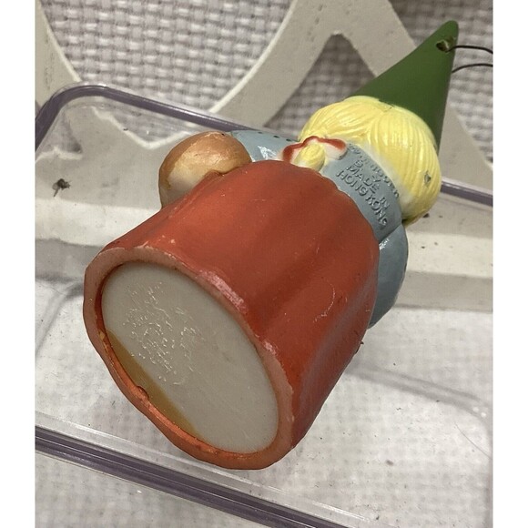 Uniboek Gnome Christmas Ornament Vintage 1978 Made in Hong Kong 3” Hard Plastic - Picture 4 of 7